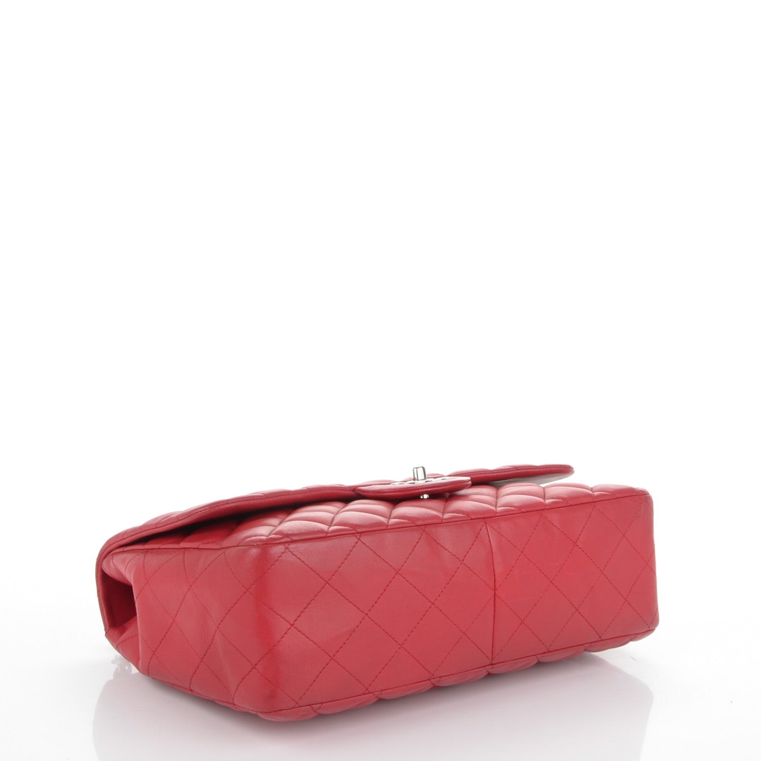 Chanel Lambskin Quilted Jumbo Single Flap Red 4 of 7
