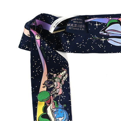 Hermes Silk Space Derby Twilly Marine Rose Multicolor 3 of 3