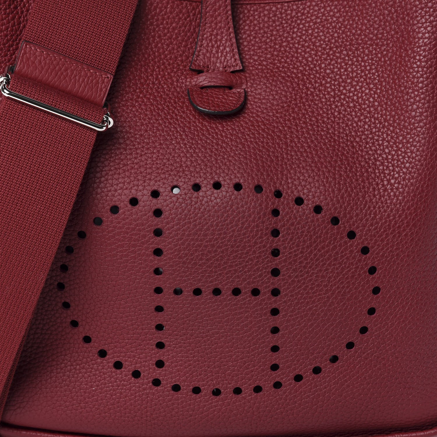 Hermes Taurillon Clemence Evelyne III PM Rouge Grenat 9 of 10