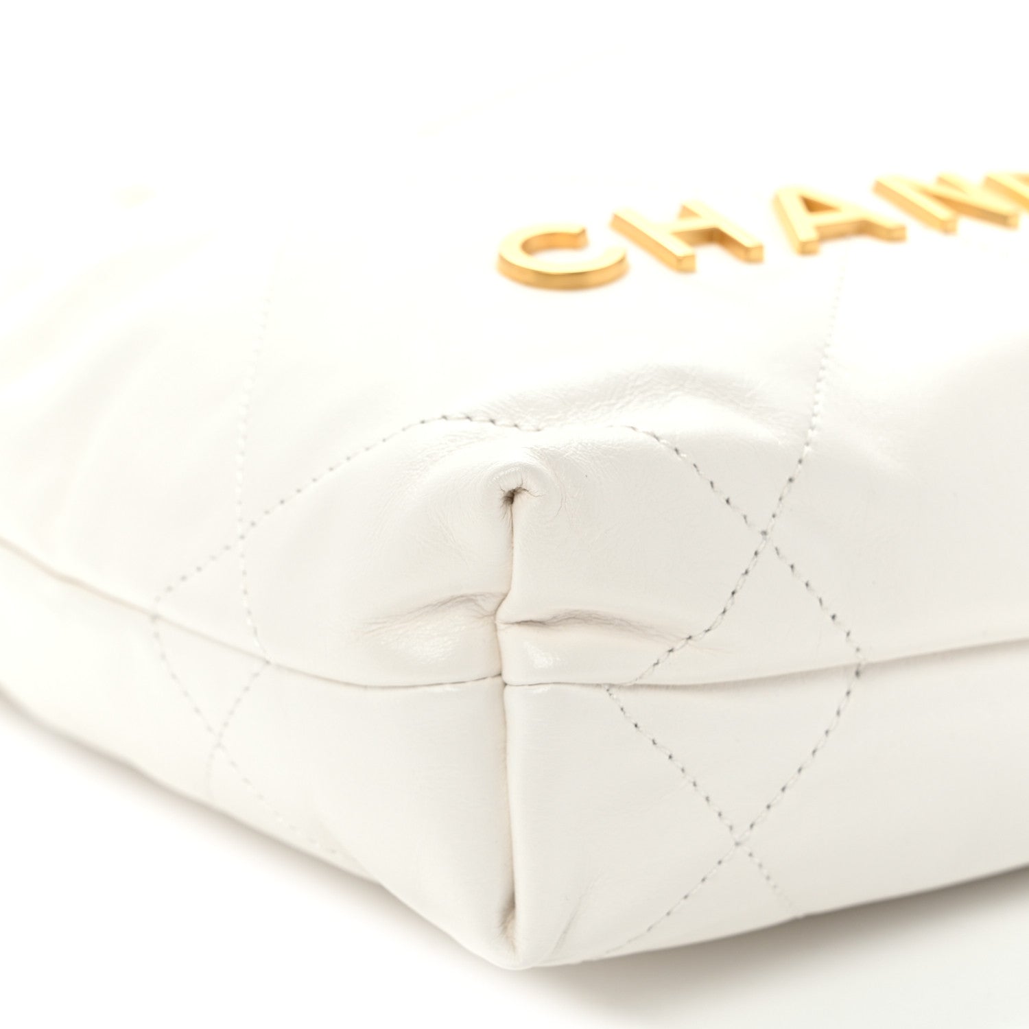 Chanel Shiny Calfskin Quilted Mini Chanel 22 White 9 of 11