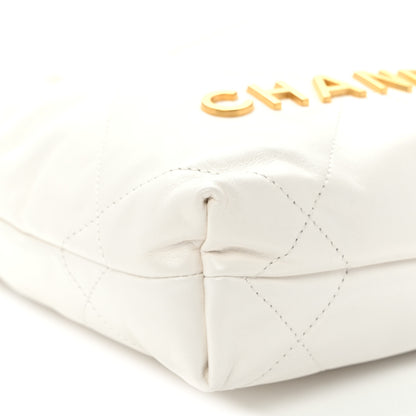 Chanel Shiny Calfskin Quilted Mini Chanel 22 White 9 of 11