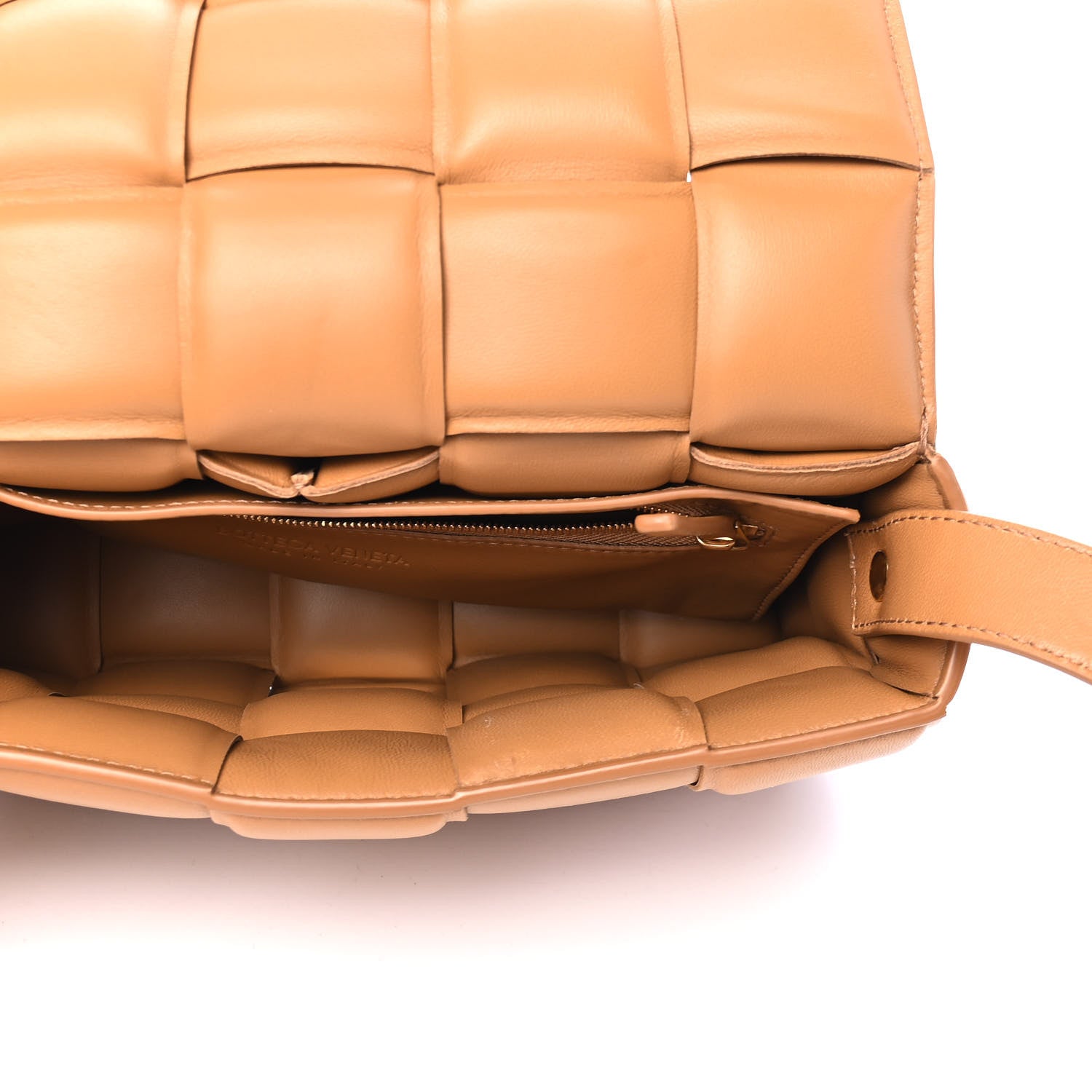 Bottega Veneta Nappa Maxi Intreccio Padded Cassette Crossbody Bag Caramel 4 of 4