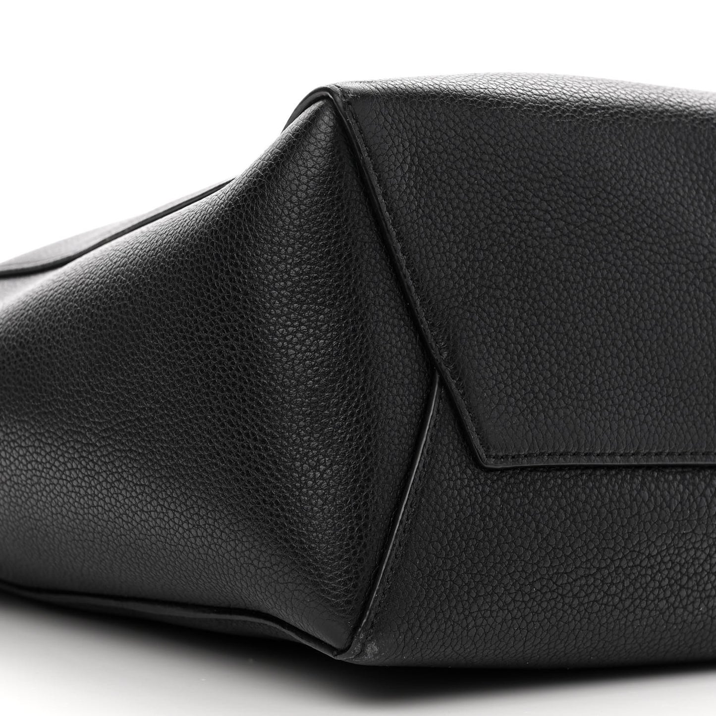 Soft Grained Calfskin Small Sangle Bucket Bag Black