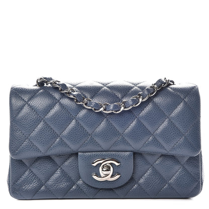Chanel Caviar Quilted Mini Rectangular Flap Blue 1 of 10