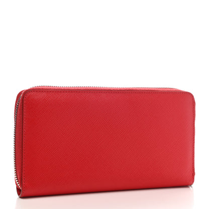 Givenchy Textured Coated Canvas Bambi Print Zip Around Wallet Red 3 of 10