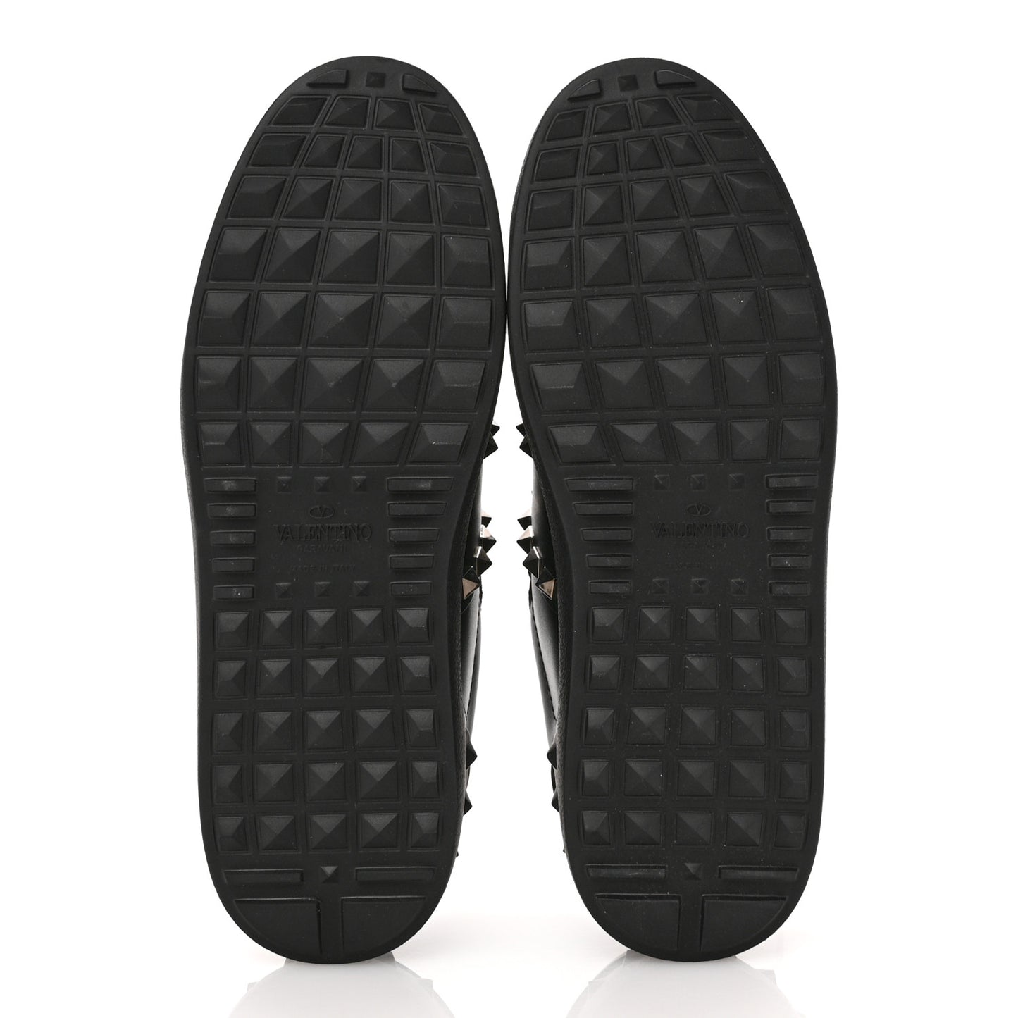 Calfskin Rockstud Untitled Open Sneakers 38.5 Black