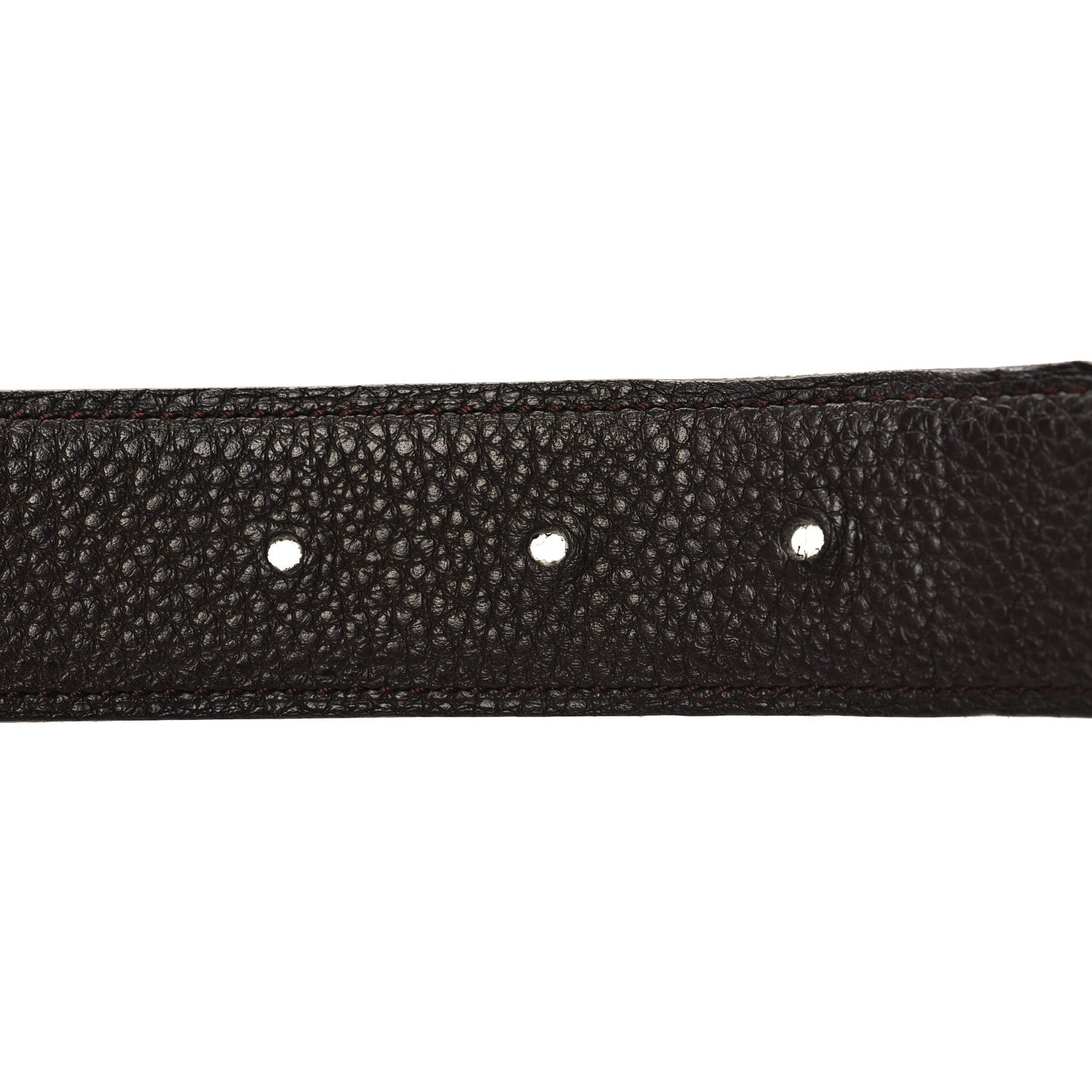 Hermes Box Togo 32mm H Belt 85 34 Black Chocolate 4 of 7