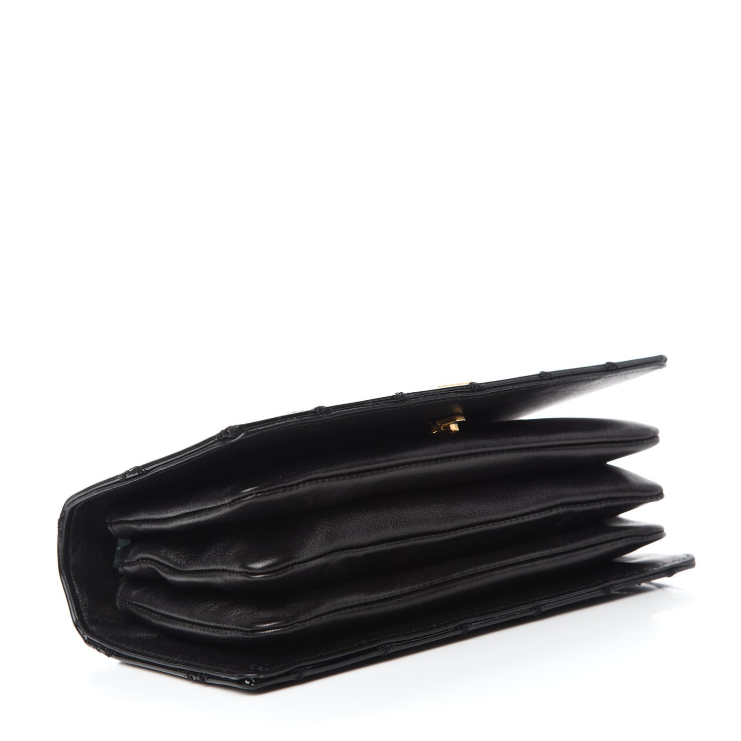 Saint Laurent Patent Diamond Quilted Monogram Angie Chain Bag Black 4 of 10