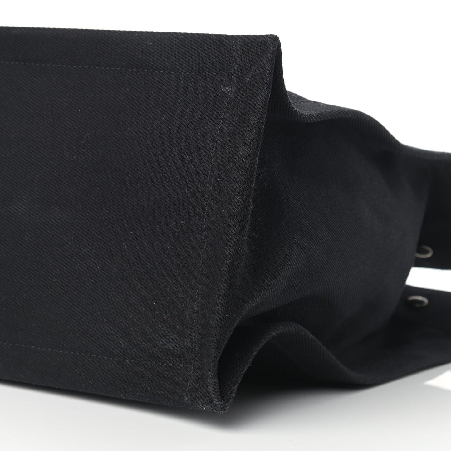 Linen Calfskin Rive Gauche Tote Black
