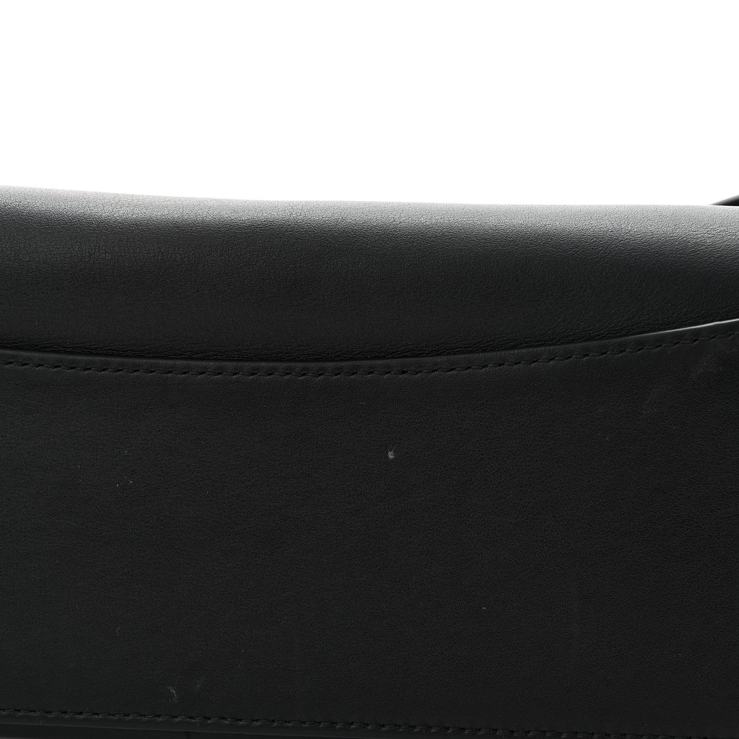 Natural Smooth Calfskin Medium Rodeo Top Handle Handbag Black