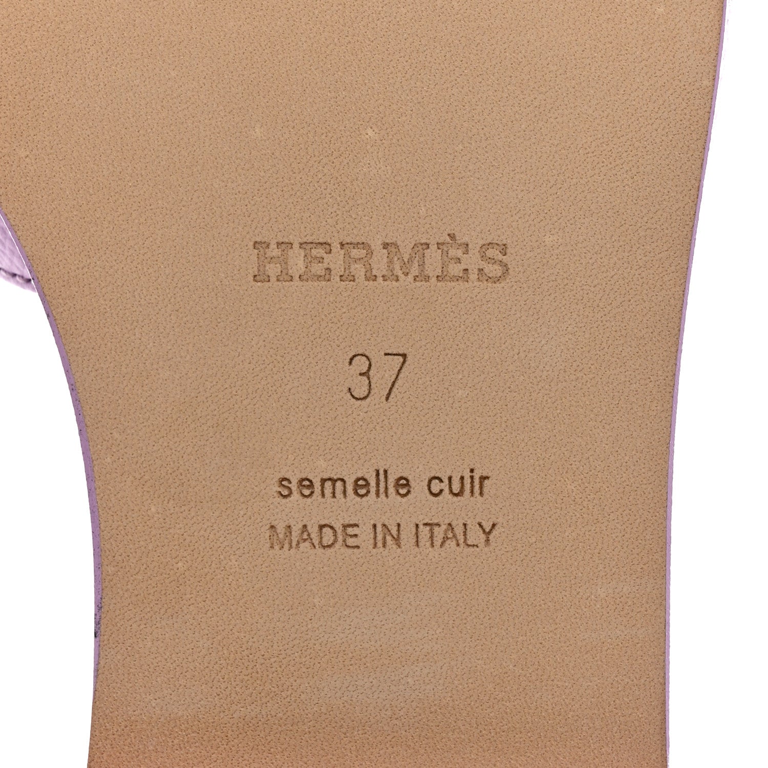 Hermes Epsom Oran Sandals 37 Violet Amethyste 8 of 9