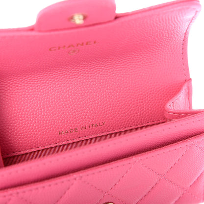 Chanel Caviar Quilted Flap Card Holder Wallet Pink 7 of 9