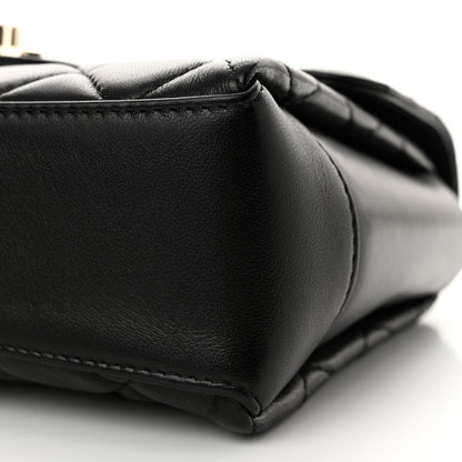 Chanel Lambskin Quilted Small Top Handle Square Flap Black 10 of 11