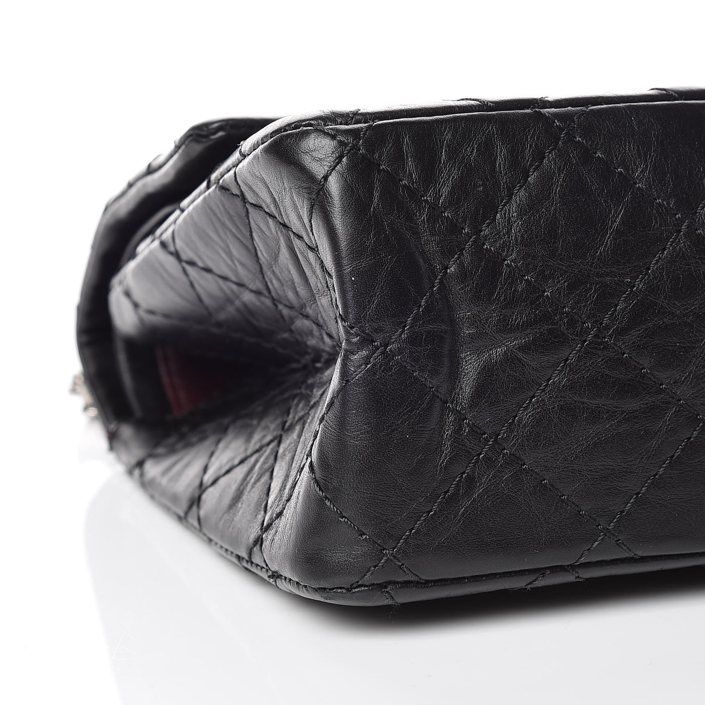 Aged Calfskin Quilted 2.55 Reissue 225 Flap Black