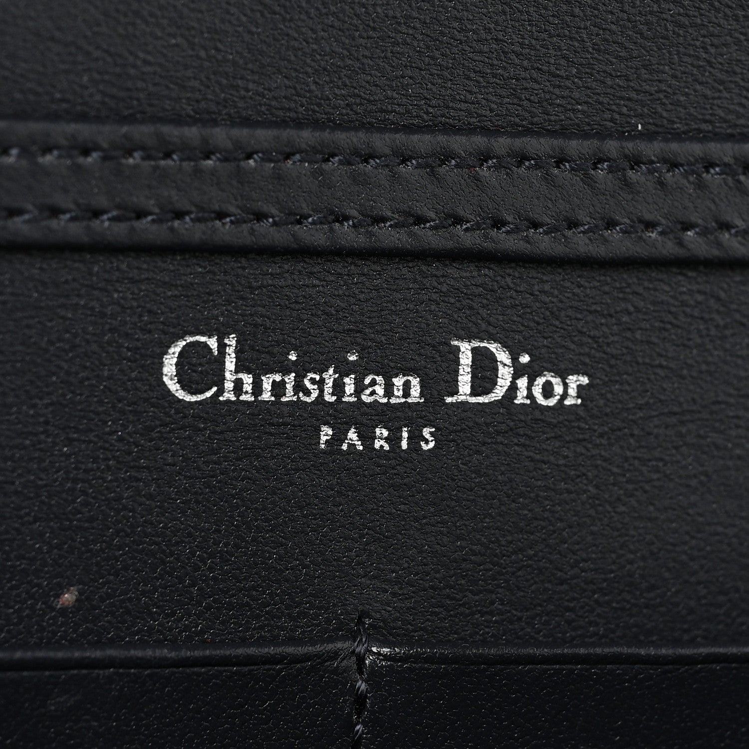 Christian Dior Metallic Patent Micro-Cannage Diorama Wallet on Chain Pouch Silver 11 of 19