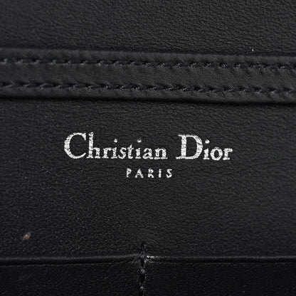 Christian Dior Metallic Patent Micro-Cannage Diorama Wallet on Chain Pouch Silver 11 of 19