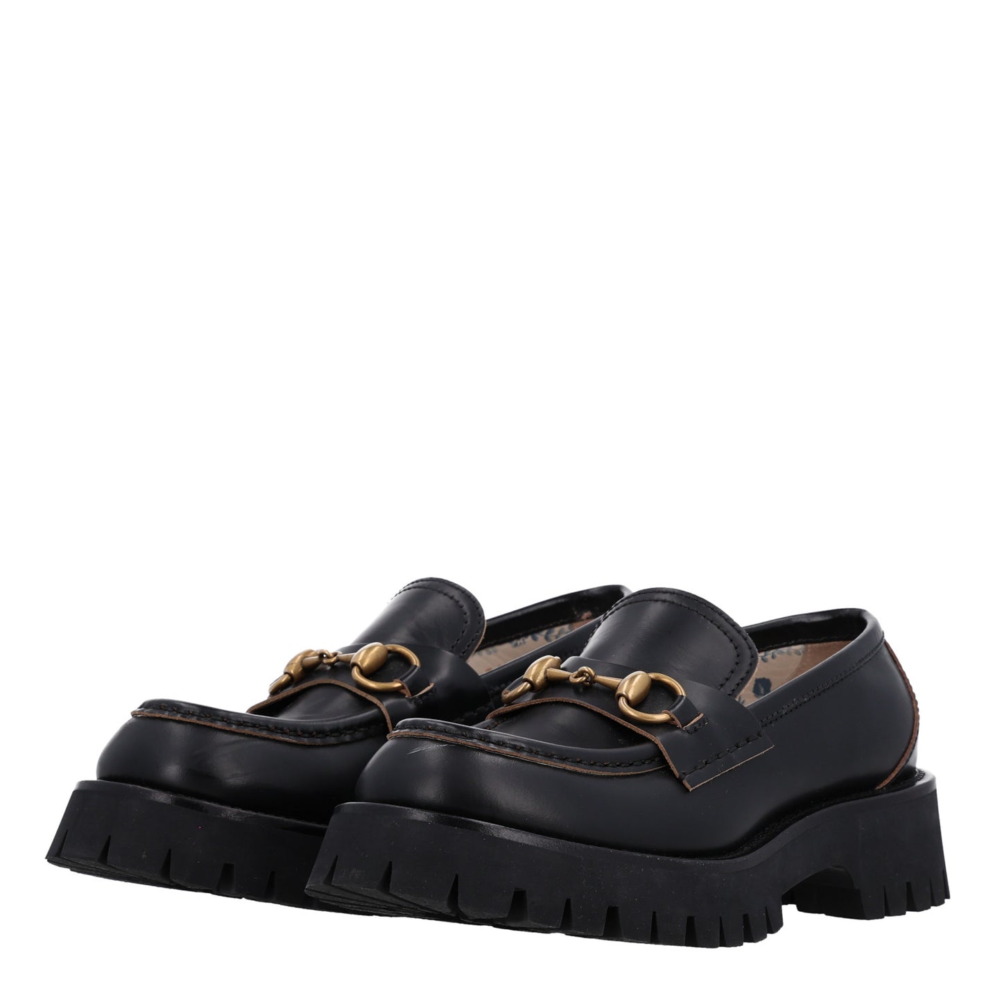Cordovan Lux Womens Harald Horsebit 25mm Platform Loafers 36.5 Black