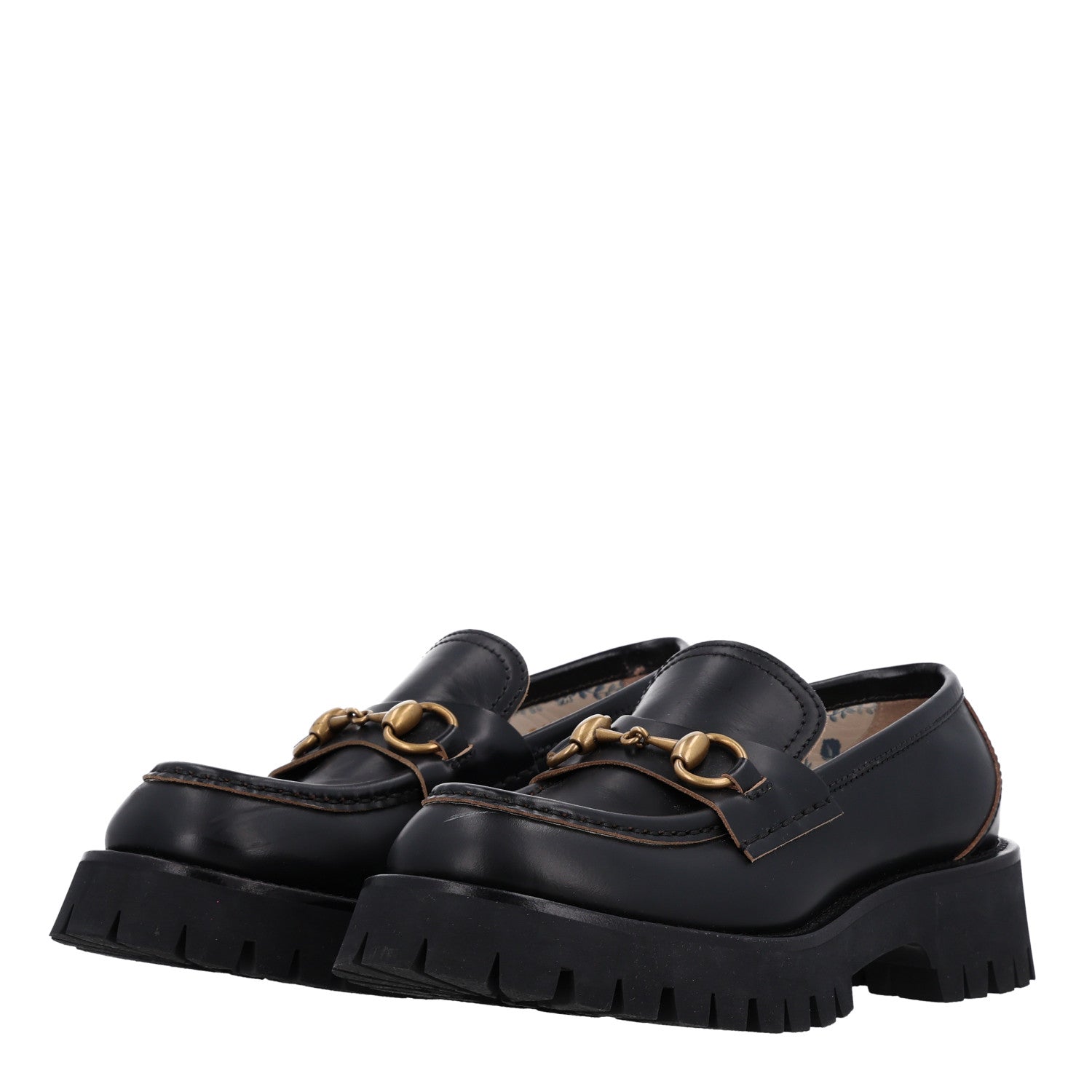 Gucci Cordovan Lux Womens Harald Horsebit 25mm Platform Loafers 36.5 Black 4 of 10