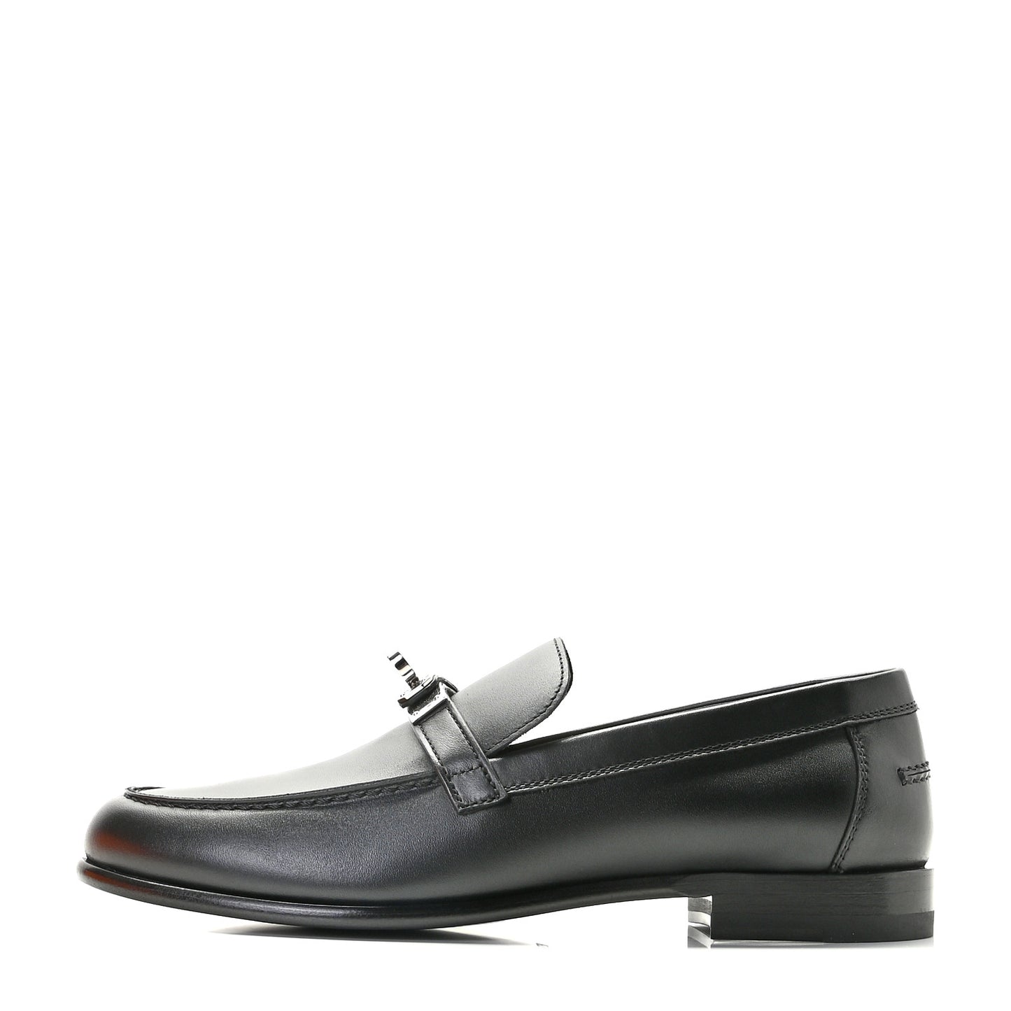 Calfskin Womens Destin Loafer 37.5 Black