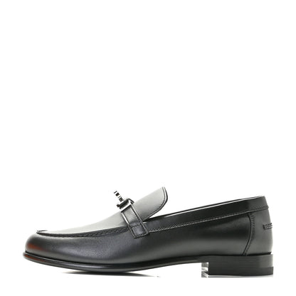 Hermes Calfskin Womens Destin Loafer 37.5 Black 1 of 11