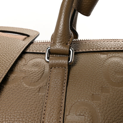 Gucci Piuma Calfskin Jumbo GG Embossed Large Duffle Bag Good Taupe 6 of 8