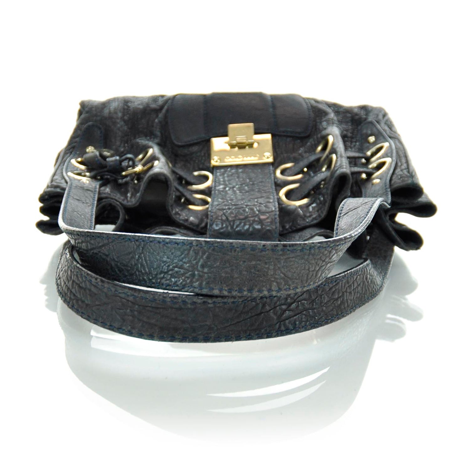 Drummed Leather Riki Blue