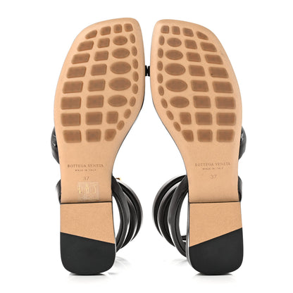 Bottega Veneta Calfskin Spiral Flat Sandals 37 Chocolate 5 of 7