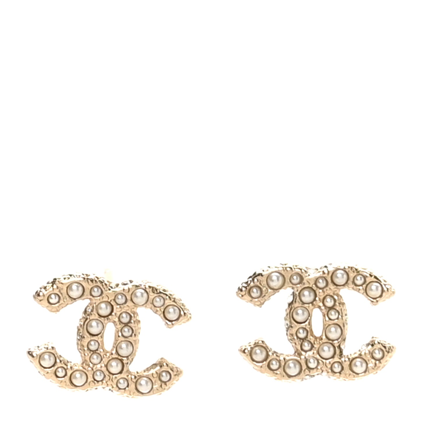Pearl CC Earrings Gold