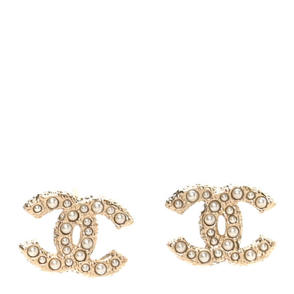 Chanel Pearl CC Earrings Gold 1 of 5