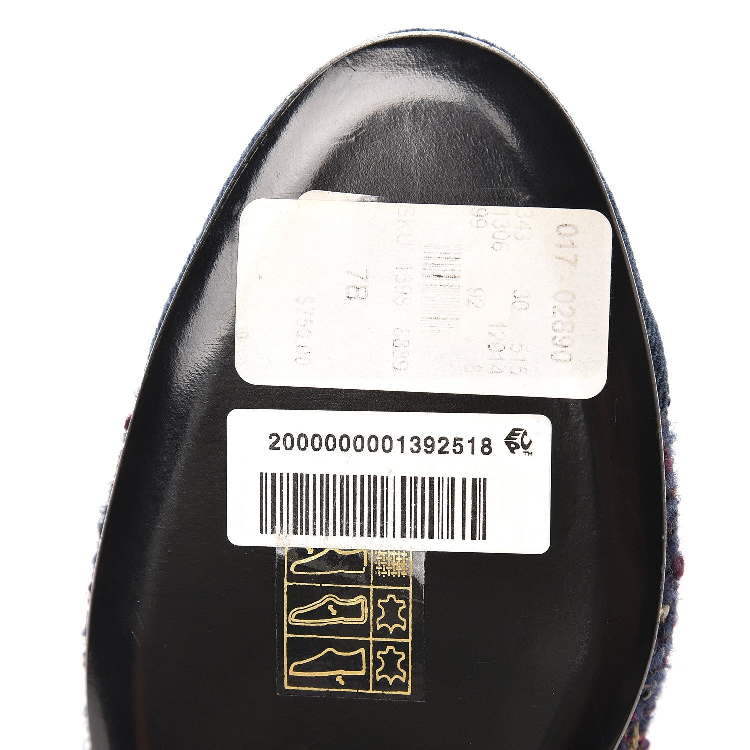 Chanel Tweed Flannel Cap Toe Ballerina Flats 37 Navy 9 of 10