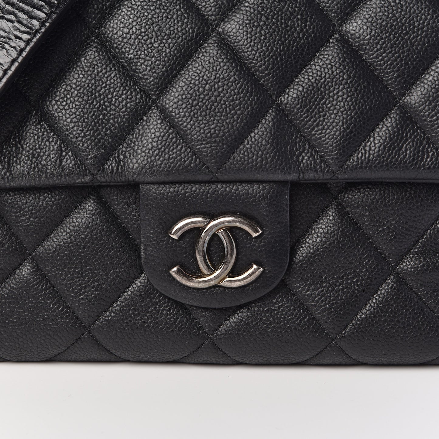 Caviar Quilted Coco Casual Flap Black