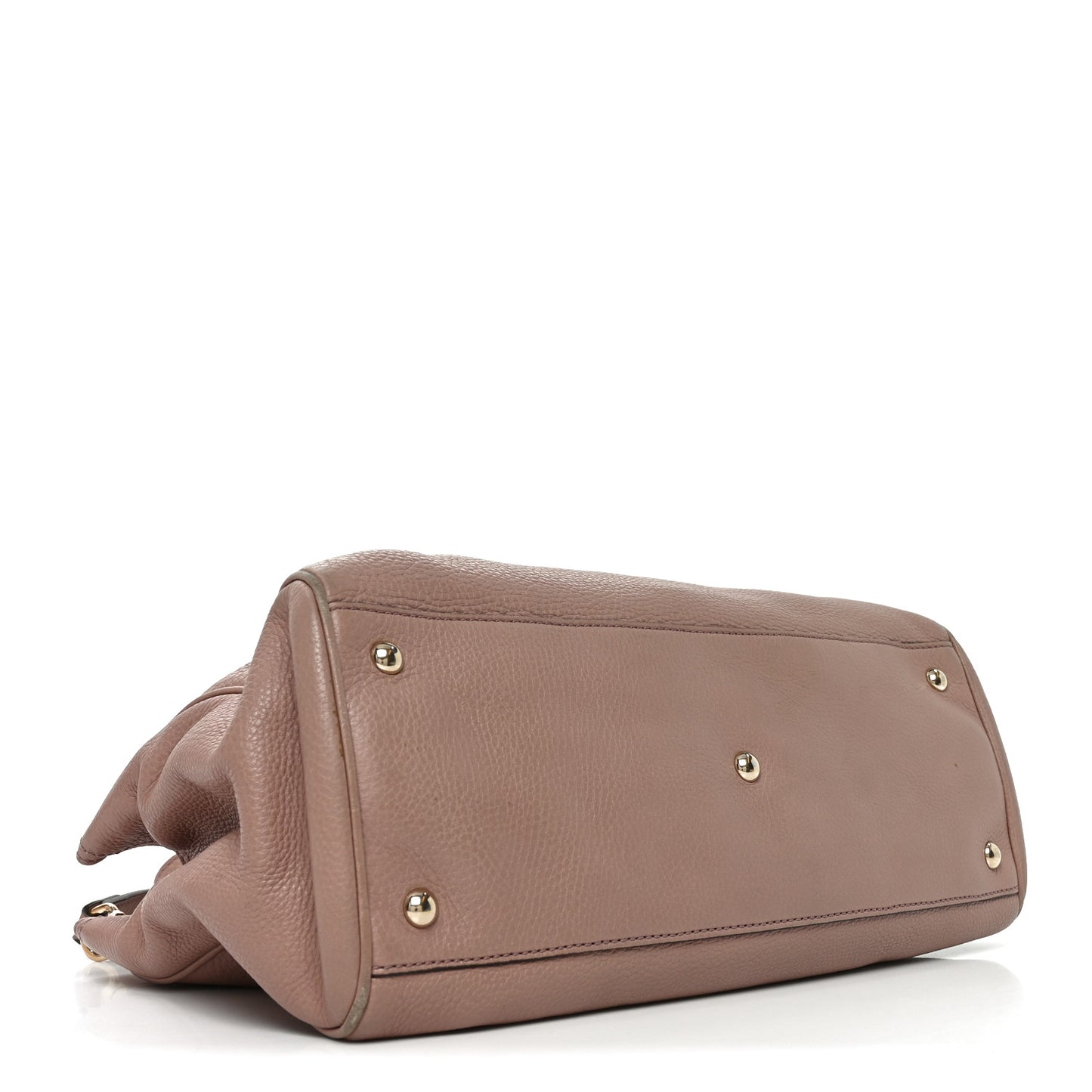Pebbled Calfskin Medium Bamboo Shopper Tote Dark Cipria