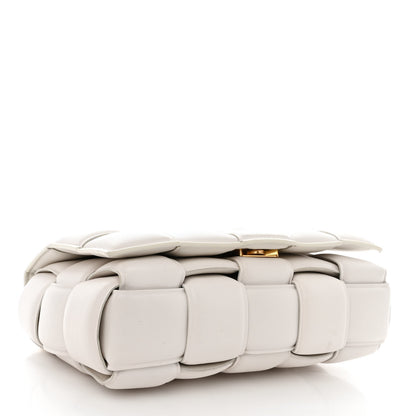 Bottega Veneta Lambskin Maxi Intreccio Padded Chain Cassette Crossbody Bag White 4 of 10