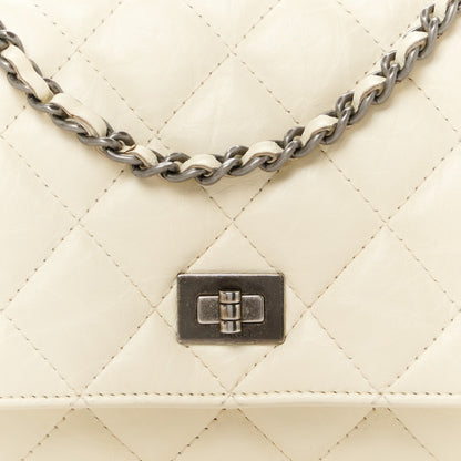 Chanel Aged Calfskin Quilted Reissue Wallet On Chain WOC White 9 of 15