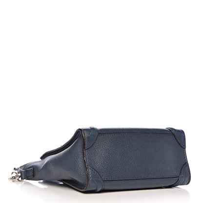 Celine Drummed Calfskin Nano Luggage Orage 4 of 13