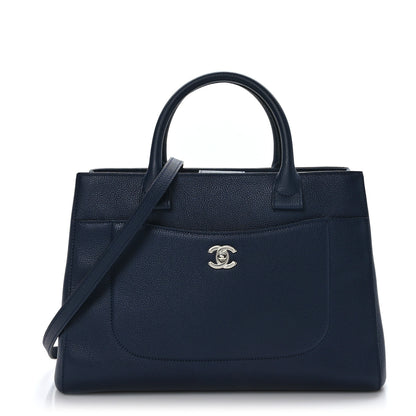 Chanel Grained Calfskin Small Neo Executive Shopper Tote Navy 1 of 11