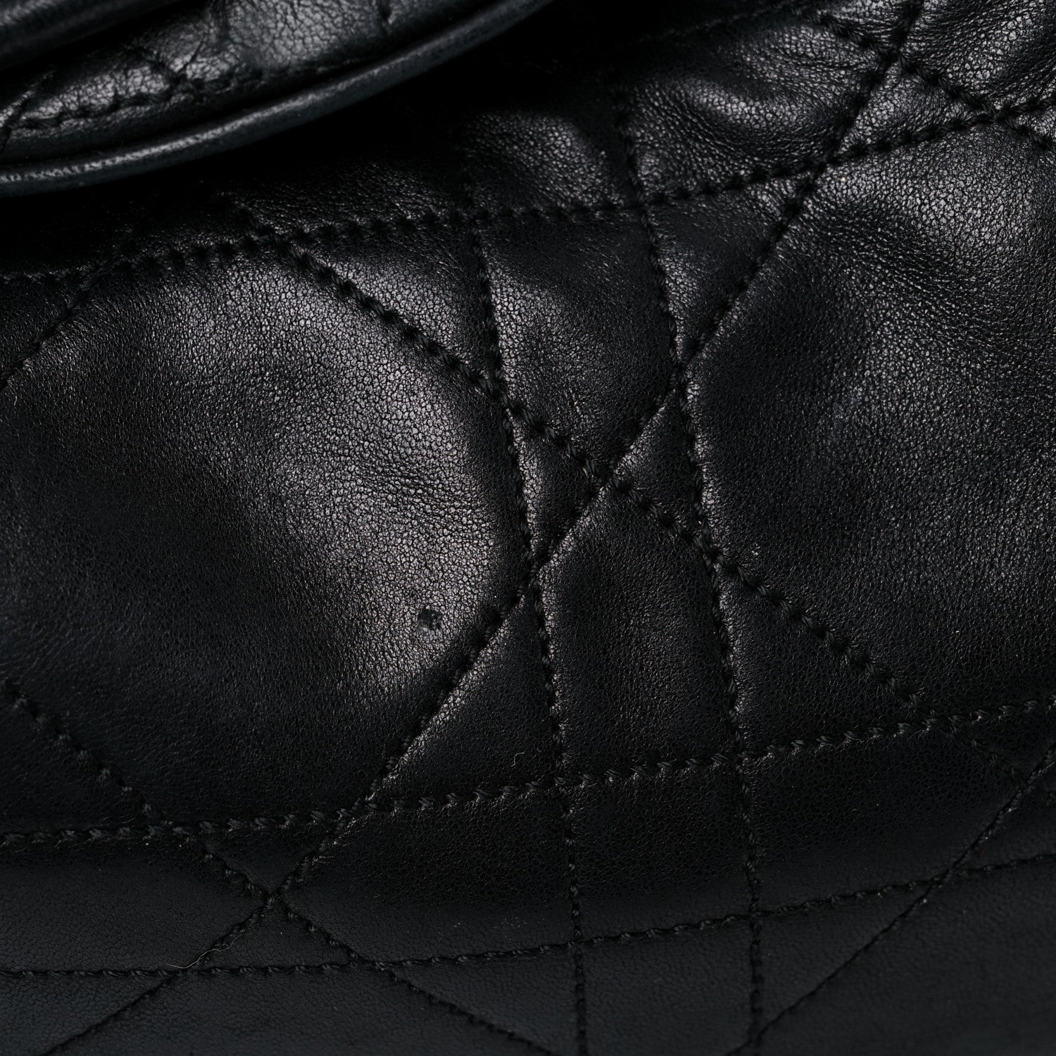 Christian Dior Lambskin Cannage Flap Shoulder Bag Black 25 of 29