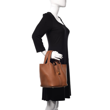 Hermes Taurillon Clemence Picotin Lock 22 MM Gold 2 of 10