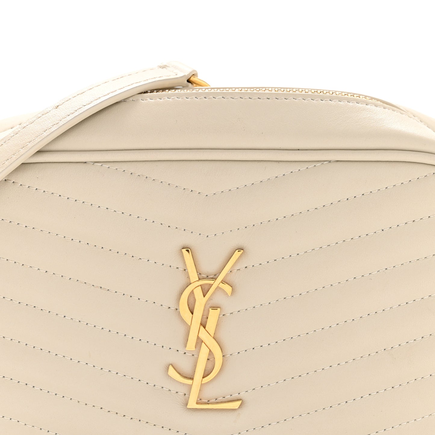 Calfskin Matelasse Monogram Mini Lou Camera Bag Crema Soft