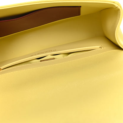 Chanel Shiny Caviar Preppy Coco Small Flap Light Yellow 5 of 10