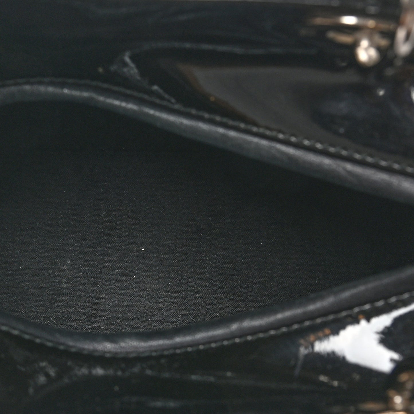 Patent Cannage Medium Lady Dior Black