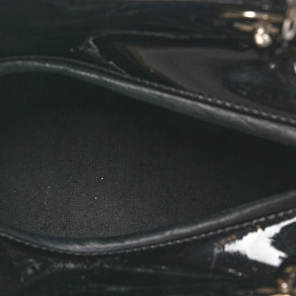 Christian Dior Patent Cannage Medium Lady Dior Black 5 of 10