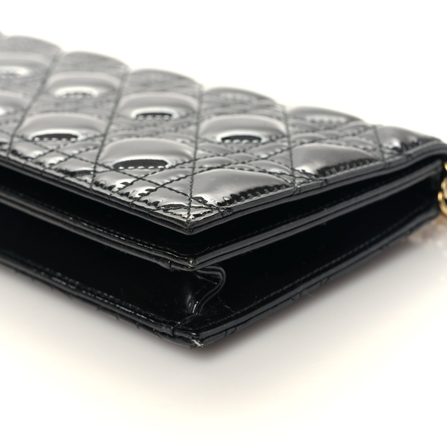 Christian Dior Patent Cannage Lady Dior Convertible Clutch Black 8 of 8