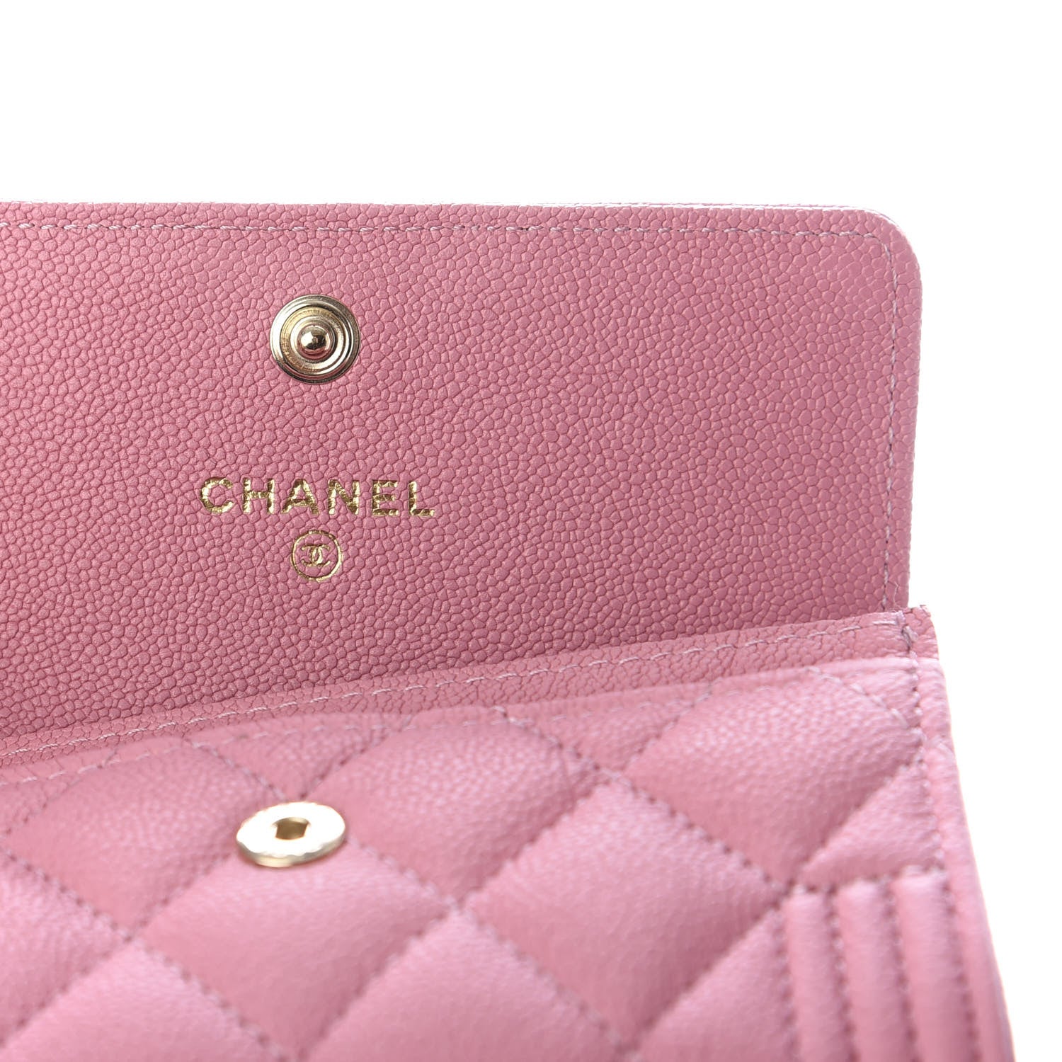 Chanel Caviar Quilted Boy Flap Card Holder Wallet Light Pink 6 of 9