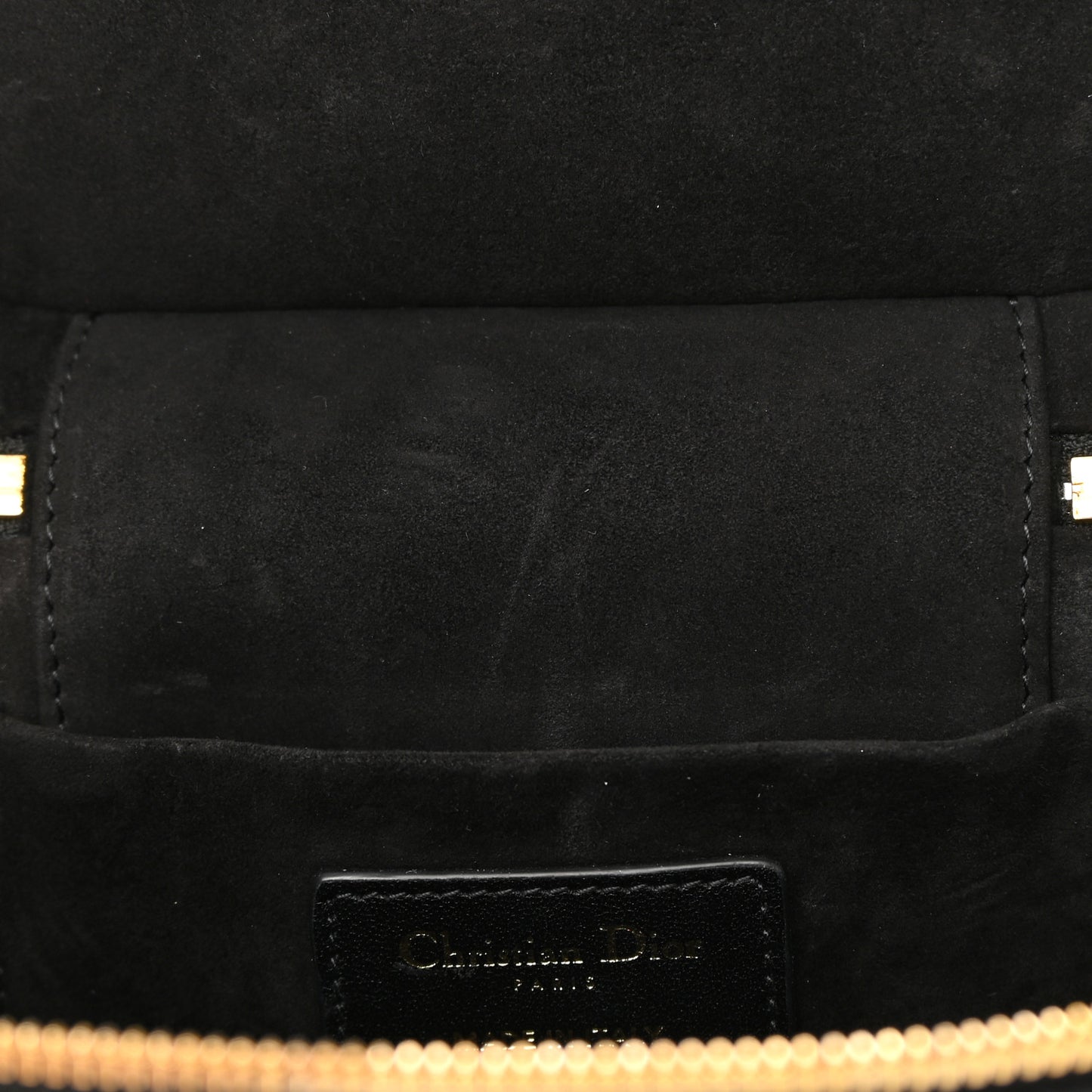 Lambskin Cannage Small Diortravel Vanity Case Black