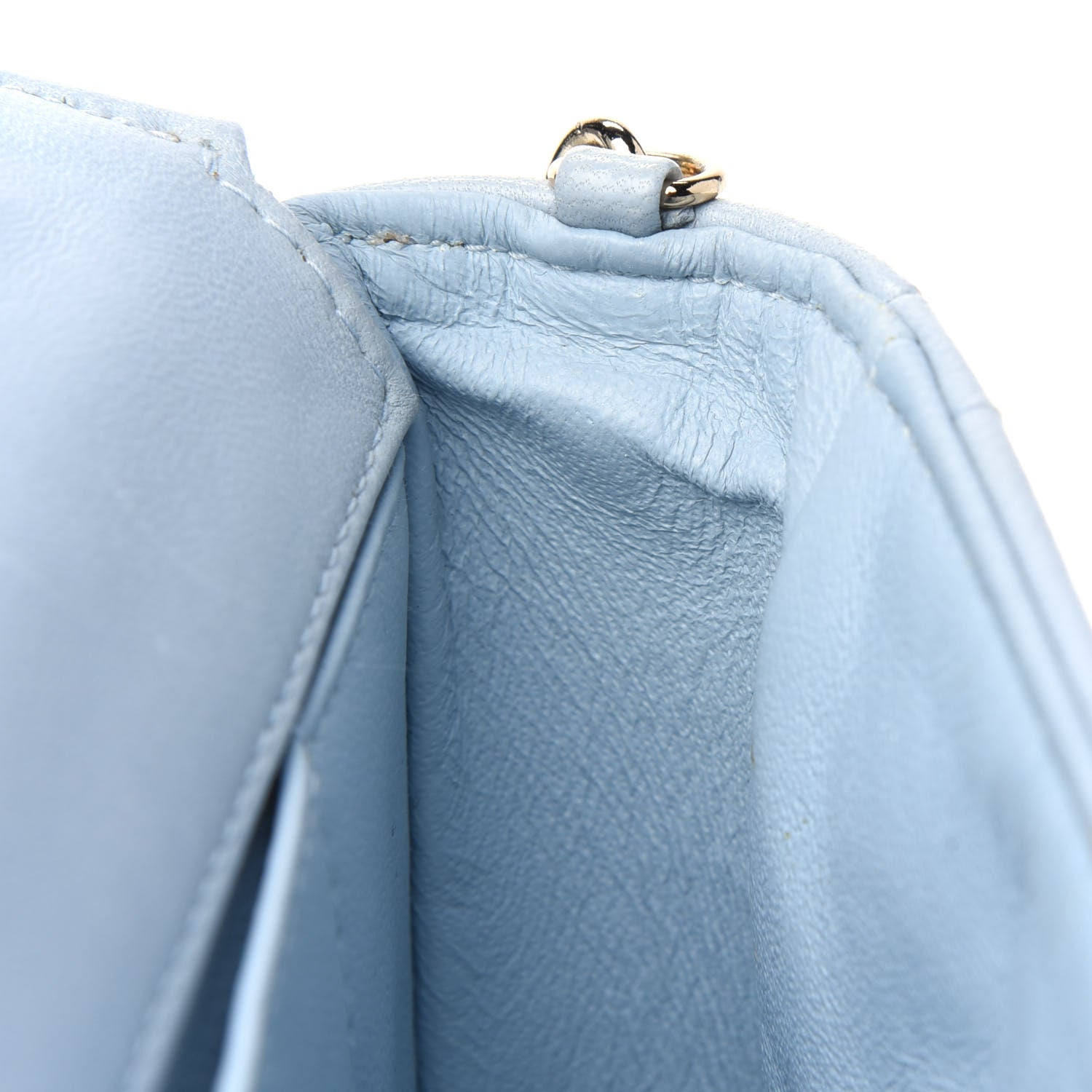 Chanel Lambskin East West Chocolate Bar Flap Light Blue 12 of 20