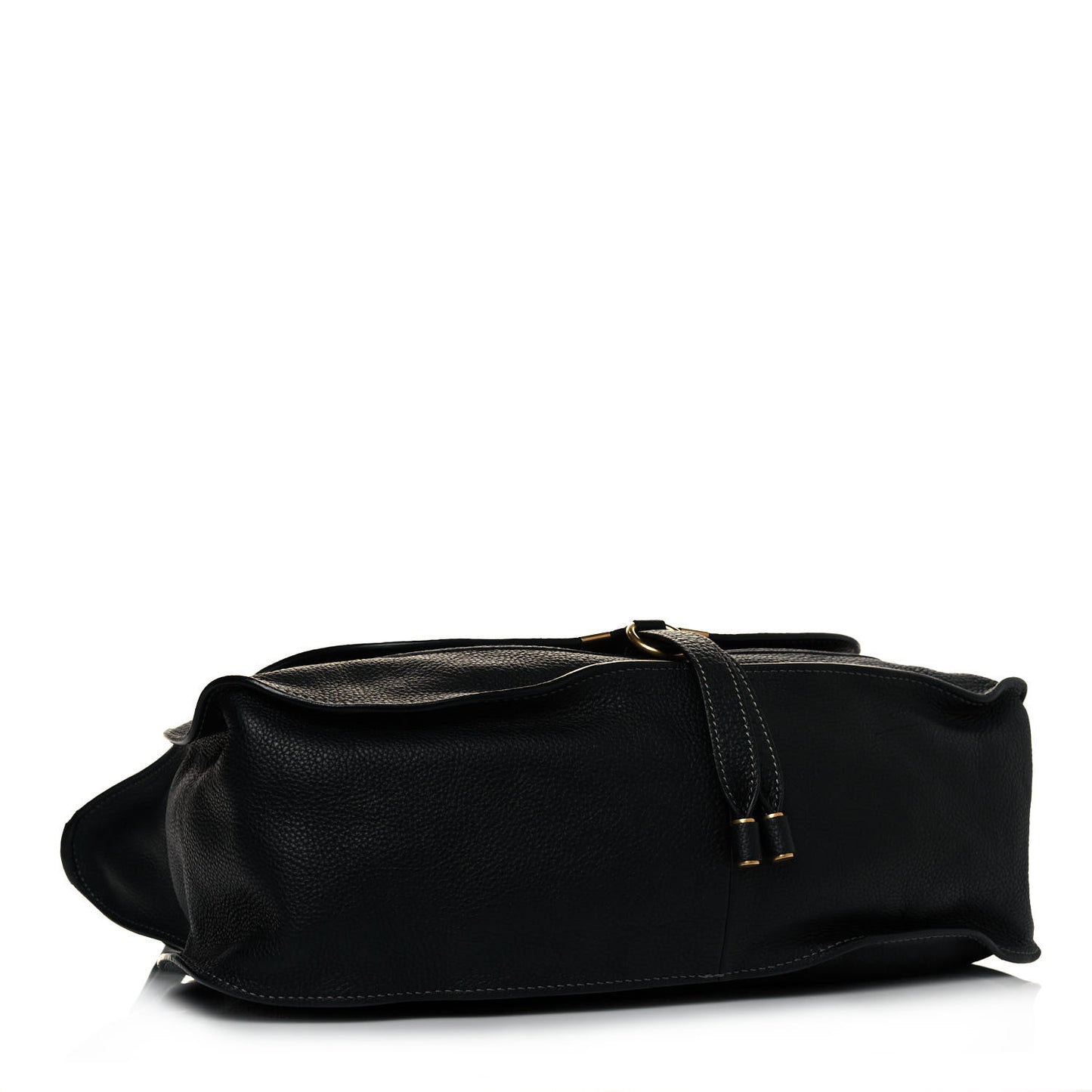 Calfskin Large Marcie Satchel Black