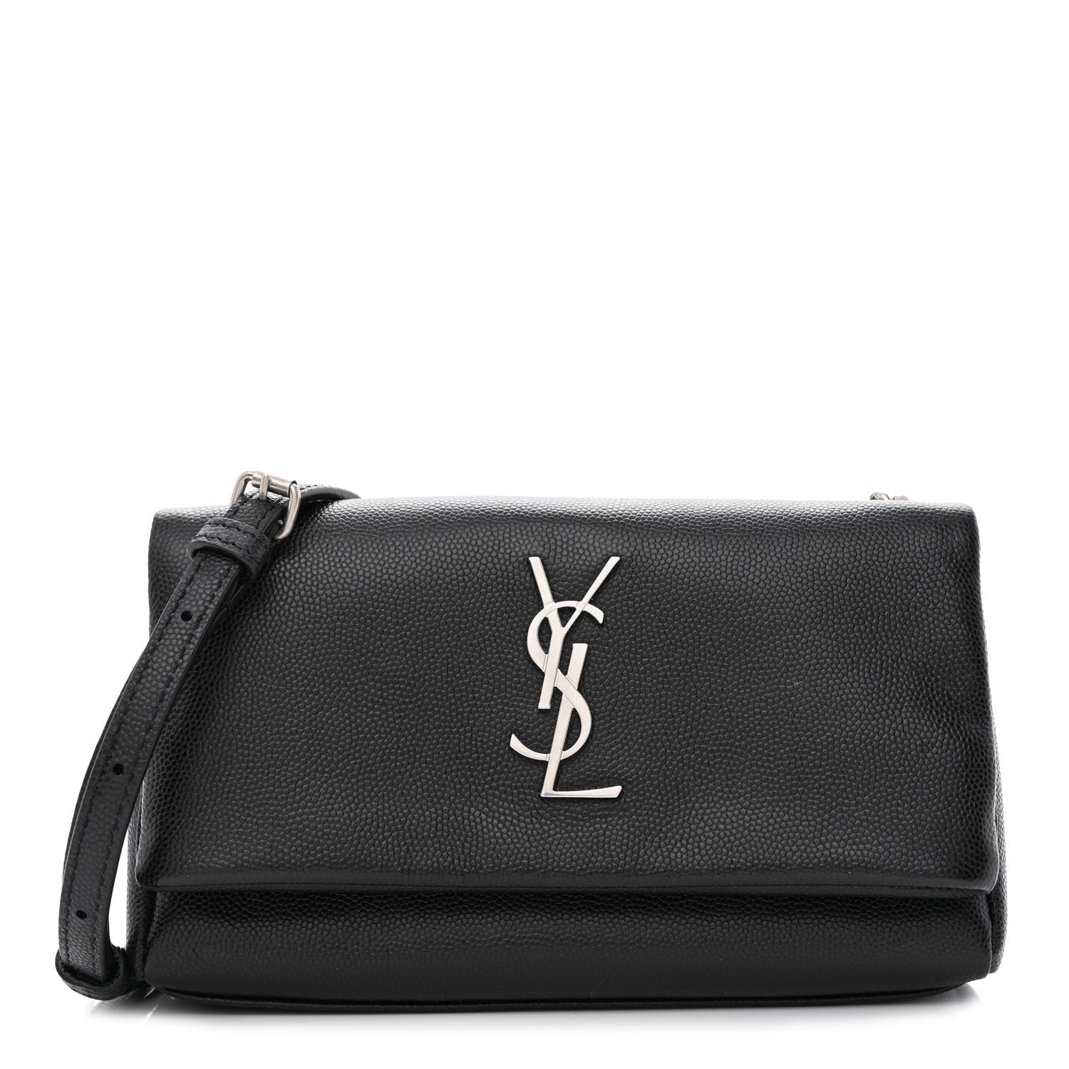 Saint Laurent Grain De Poudre Monogram Toy West Hollywood Fold-Over Bag Black 1 of 12
