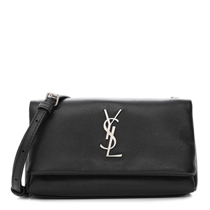 Saint Laurent Grain De Poudre Monogram Toy West Hollywood Fold-Over Bag Black 1 of 12