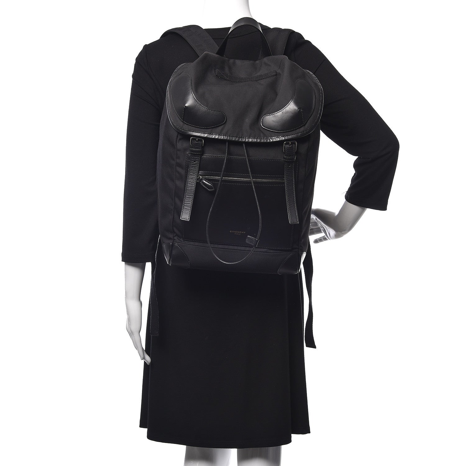 Givenchy Nylon Calfskin Rider Backpack Black 2 of 21